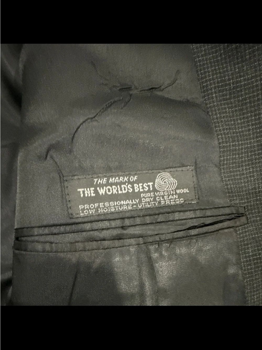 Vintage Dior Men's Dark Charcoal Two-Piece Suit